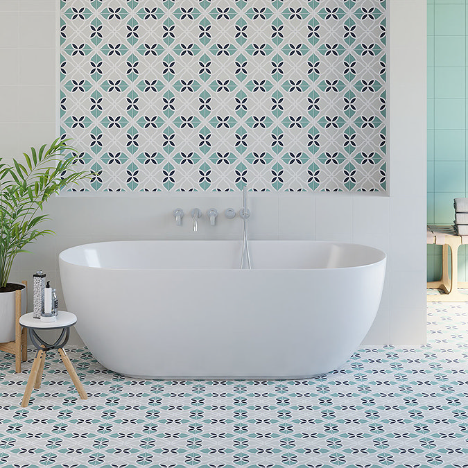 Reno Patterned Wall and Floor Tiles - 200 x 200mm Large Image