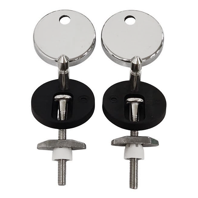 Replacement Chrome Hinges for Roxbury Solid Wood Soft Close Toilet Seat