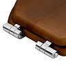 Replacement Chrome Hinges for Roxbury Solid Wood Soft Close Toilet Seat