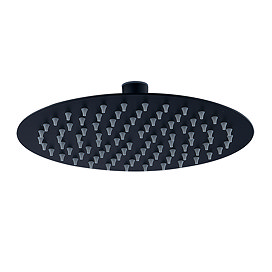 Replacement Matt Black 200mm Round Shower Head for Arezzo Shower