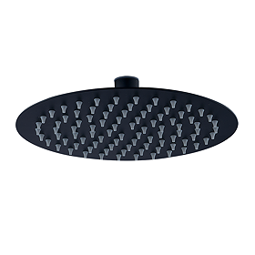 Replacement Matt Black 200mm Round Shower Head for Arezzo Shower