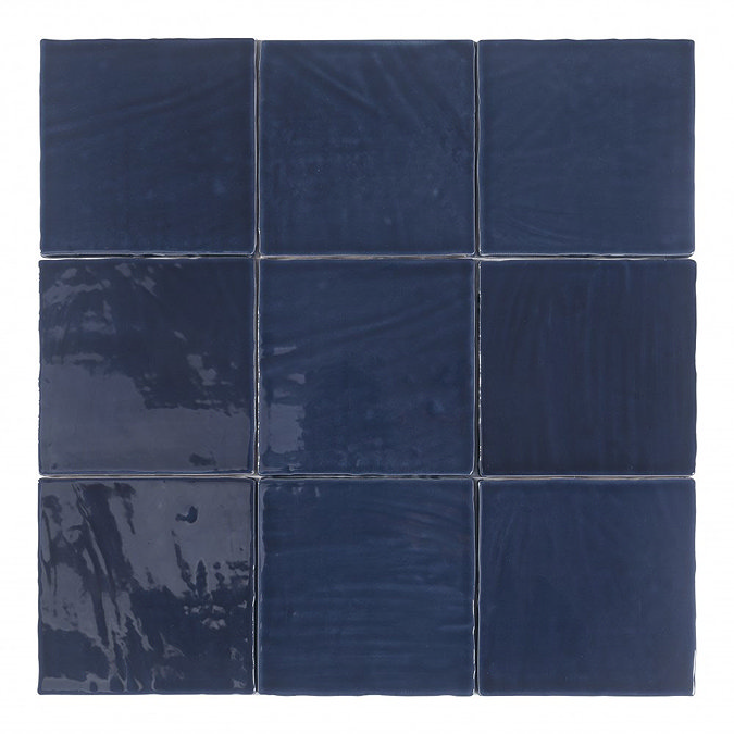 Retford Blue Gloss Wall Tiles - 150 x 150mm  Profile Large Image