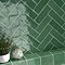Retford Chevron Green Gloss Wall Tiles - 75 x 230mm Large Image