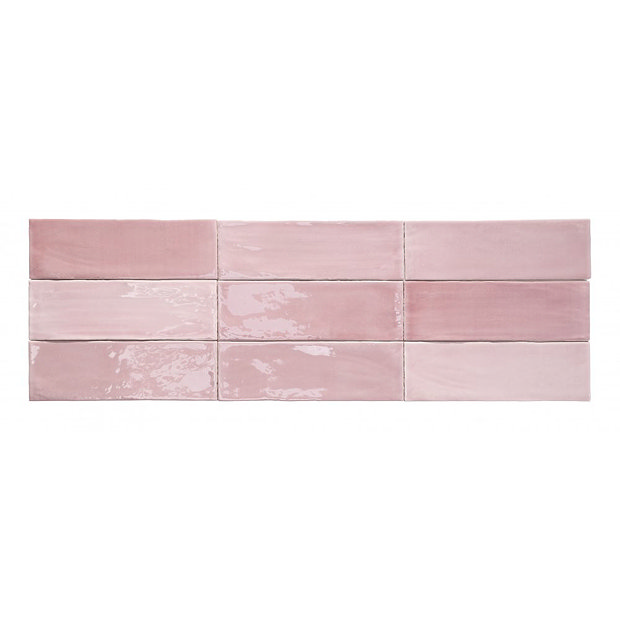 Retford Pink Gloss Wall Tiles - 75 x 230mm  Profile Large Image