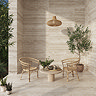 Reva Outdoor Beige Travertine Effect Wall & Floor Tiles - 600 x 900mm