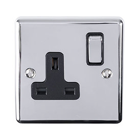 Revive 1 Gang Switched Socket - Polished Chrome Large Image