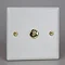 Revive 1 Gang Toggle Switch- Matt White/Brass Large Image