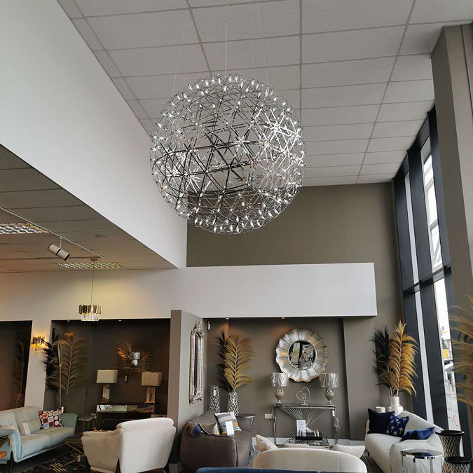 Revive 100cm Sparkle LED Chrome Pendant Ceiling Light