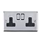 Revive 2 Gang Plug Socket - Polished Chrome Large Image