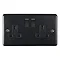 Revive 2 Gang Switched Socket with USB - Matt Black Large Image