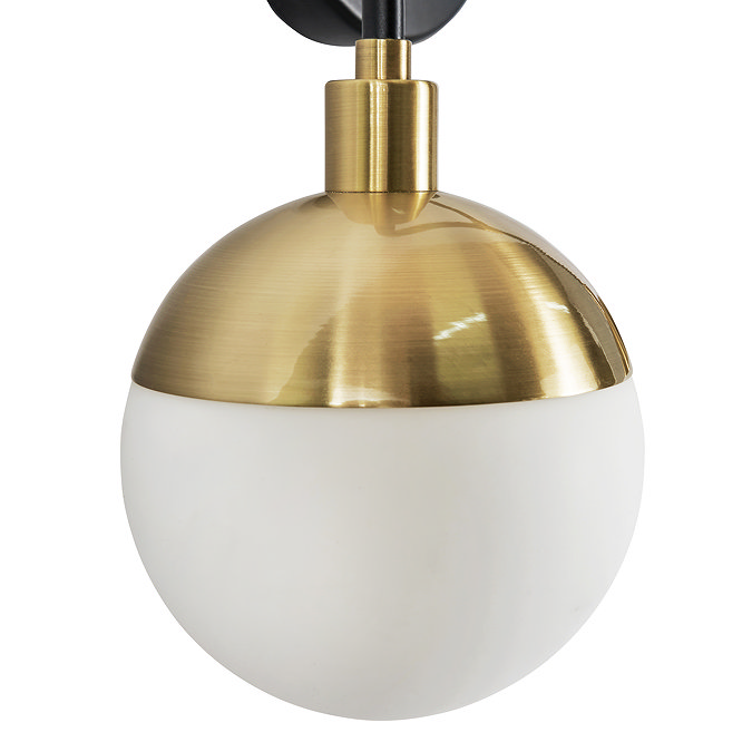 Revive 2-Light Satin Brass & Black Wall Light