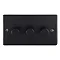 Revive 3 Gang 2 Way Dimmer Light Switch - Matt Black Large Image