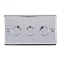 Revive 3 Gang 2 Way Dimmer Light Switch - Polished Chrome Large Image