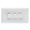 Revive 3 Gang 2 Way Dimmer Light Switch - White Large Image