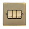 Revive 3 Gang 2 Way Light Switch - Antique Brass Large Image
