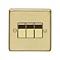 Revive 3 Gang 2 Way Light Switch - Brushed Brass