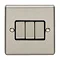 Revive 3 Gang 2 Way Light Switch - Satin Steel Large Image