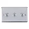 Revive 3 Gang 2 Way Toggle Light Switch - Polished Chrome Large Image