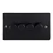 Revive 4 Gang 2 Way Dimmer Light Switch - Matt Black Large Image