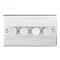 Revive 4 Gang 2 Way Dimmer Light Switch - Satin Steel Large Image
