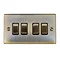 Revive 4 Gang 2 Way Light Switch - Antique Brass Large Image