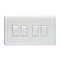 Revive 4 Gang 2 Way Light Switch - White Large Image