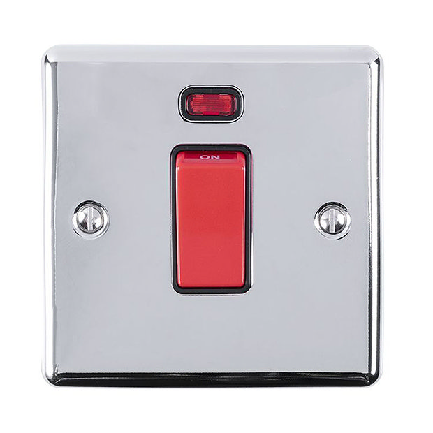 Revive 45 Amp Switch with Neon Power Indicator - Polished Chrome Large Image