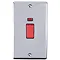  Revive 45A Cooker Switch Double Plate with Neon Polished Chrome Large Image