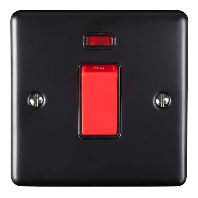 Revive 45A Switch with Neon Power Indicator Matt Black/Black Large Image