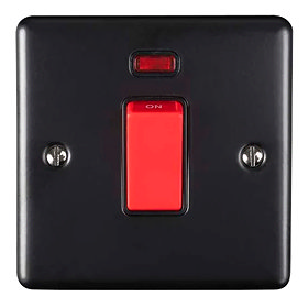 Revive 45A Switch with Neon Power Indicator Matt Black/Black Large Image