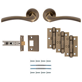 Ellis & Co Alor Ultimate Door Handle Pack - Antique Brass