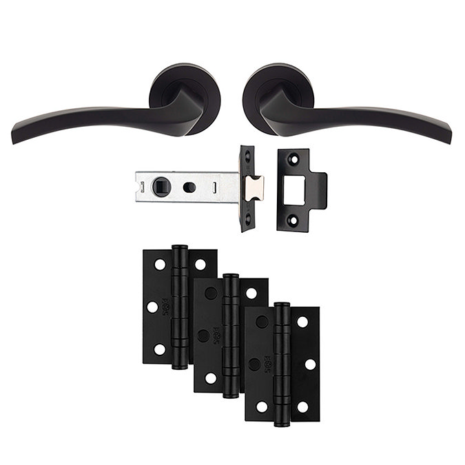 Revive Alor Ultimate Door Handle Pack - Matt Black Large Image