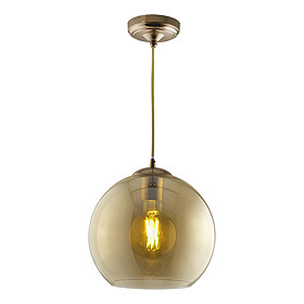 Revive Globe 30cm Amber Glass Ceiling Pendant Large Image