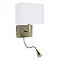 Revive LED Antique Brass Wall Lamp with Flexi Reading Light Large Image