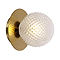 Revive Antonio Brushed Brass/Crystal Cut Glass Globe Wall Light
