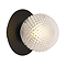 Revive Antonio Matt Black/Crystal Cut Glass Globe Wall Light