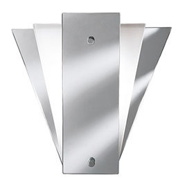 Revive Art Deco Mirror Wall Light with Frosted Glass Medium Image