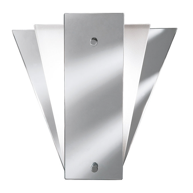Revive Art Deco Mirror Wall Light with Frosted Glass Large Image