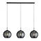 Revive Smoked Glass 3 Light Bar Pendant Light Large Image