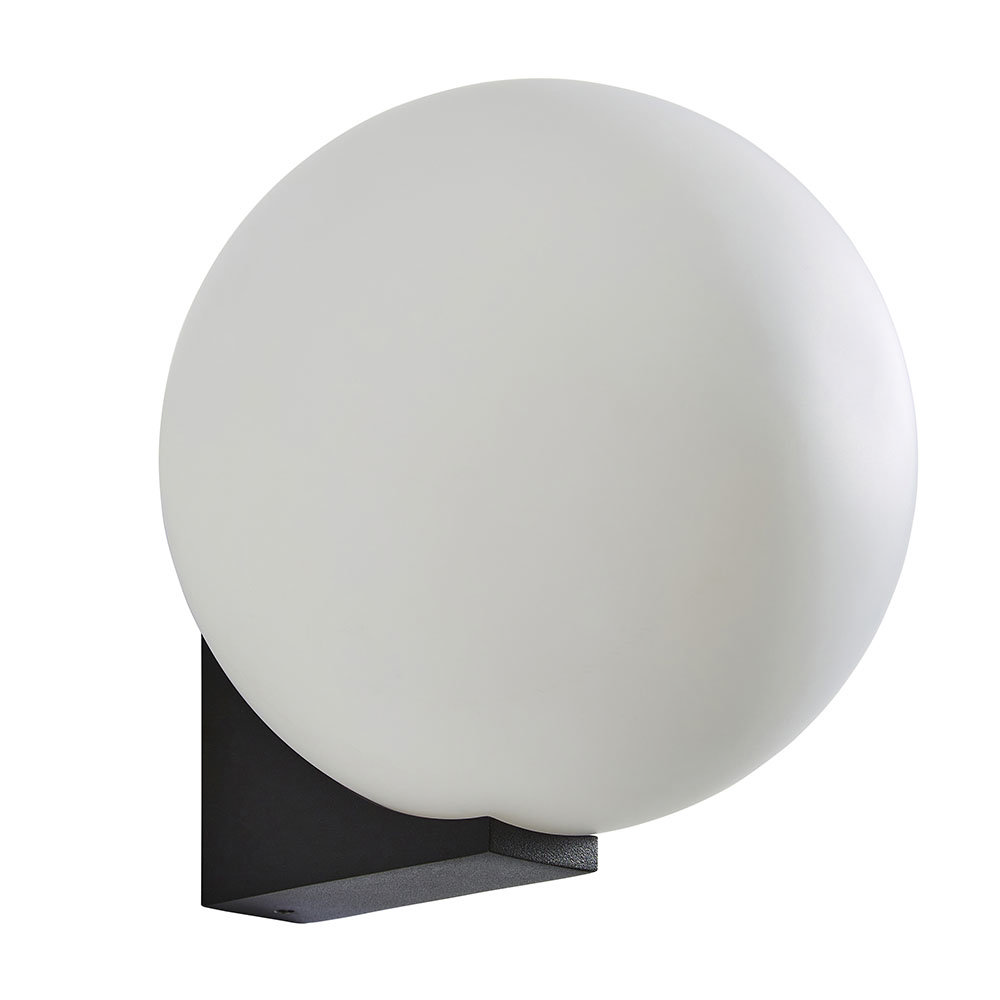 Revive Black Bathroom Wall Light with Globe Shade  Profile Large Image
