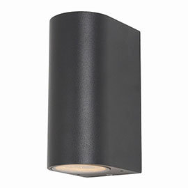 Revive Outdoor Black Up & Down Wall Light Medium Image