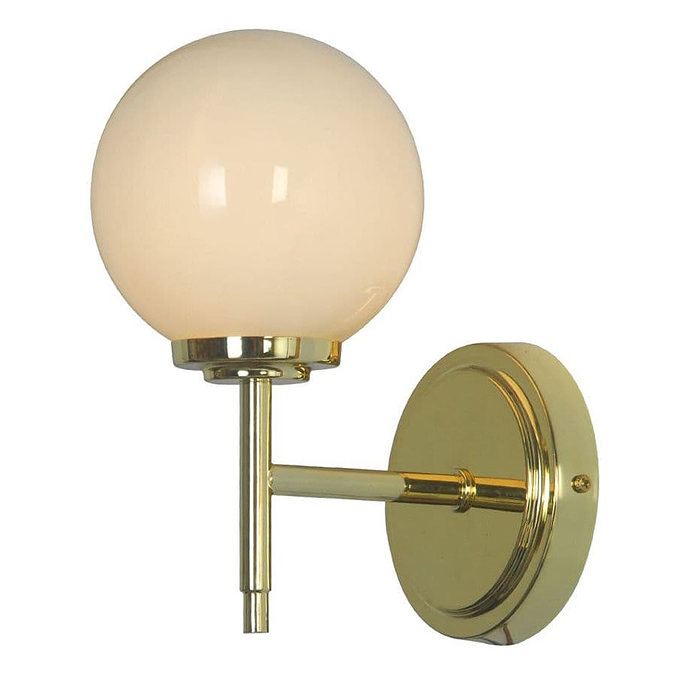 Revive Brass 1 Light Bathroom Wall Light Large Image