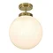 Revive Brass 1 Light Semi-Flush Bathroom Ceiling Light Large Image