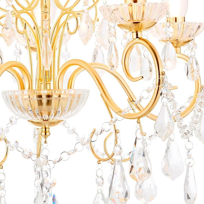 Revive Brass 5 Light Bathroom Chandelier  Profile Large Image