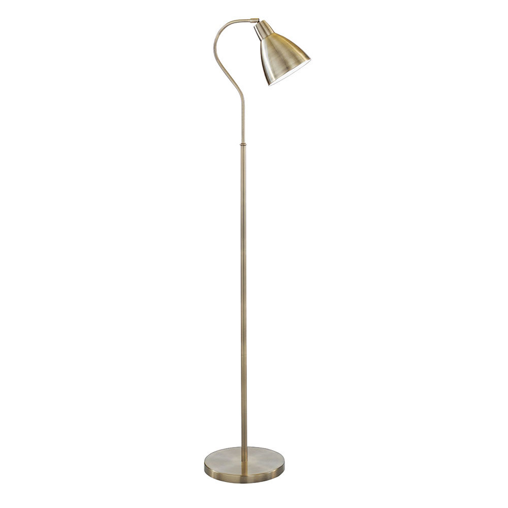 Revive Antique Brass Floor Lamp with Adjustable Head Large Image