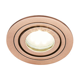 Revive Brushed Copper Round Tiltable Downlight Large Image