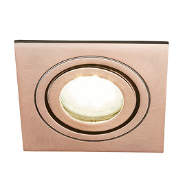 Revive Brushed Copper Square Tiltable Downlight Large Image