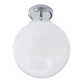 Revive Chrome 1 Light Semi-Flush Bathroom Ceiling Light Medium Image