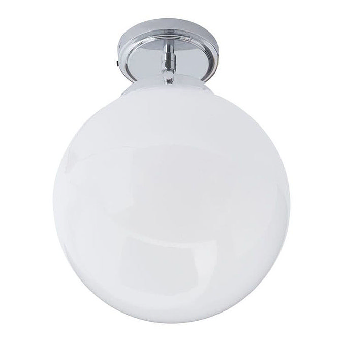 Revive Chrome 1 Light Semi-Flush Bathroom Ceiling Light Large Image