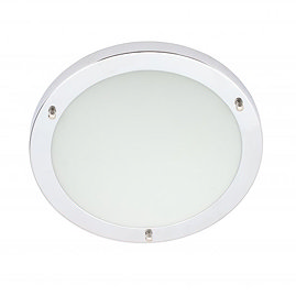 Revive Chrome 18W Large LED Flush Ceiling Light Large Image
